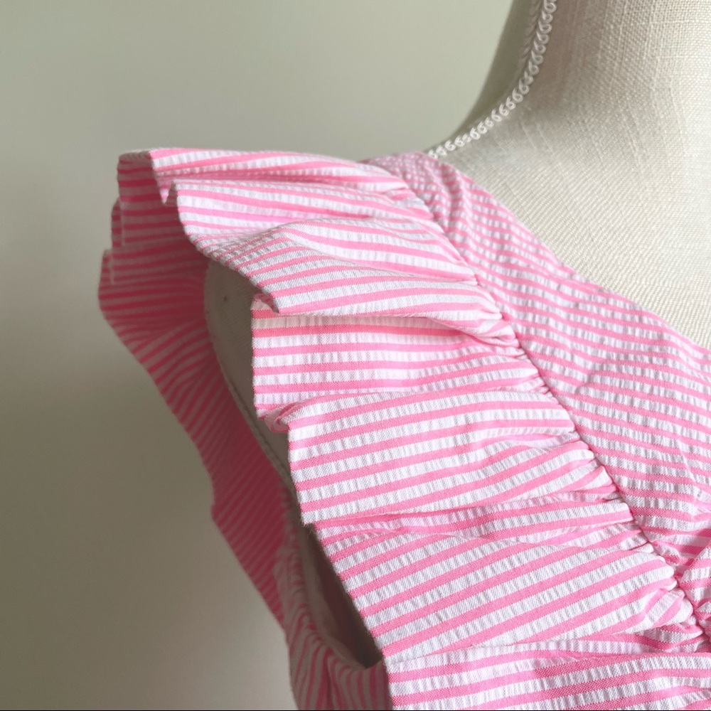 Lilly Pulitzer Pink One-Shoulder Ruffle Mini Dress - Picture 5 of 10